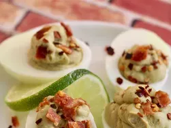 Avocado and Bacon-Stuffed Eggs