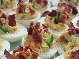 Jalapeño Bacon Cheddar Deviled Eggs
