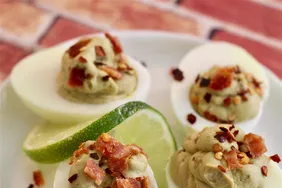 Avocado and Bacon-Stuffed Eggs