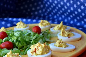 Creamy Cajun Deviled Eggs