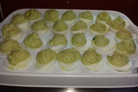 No Mayo Deviled Eggs