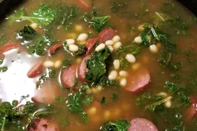 Big Ray's White Bean, Kale, and Kielbasa Soup