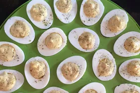 Spicy Italian Deviled Eggs