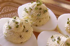 Easter Spicy Deviled Eggs