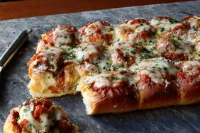 Meatball-Stuffed Garlic Bread Sliders