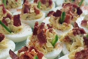 Jalapeño Bacon Cheddar Deviled Eggs
